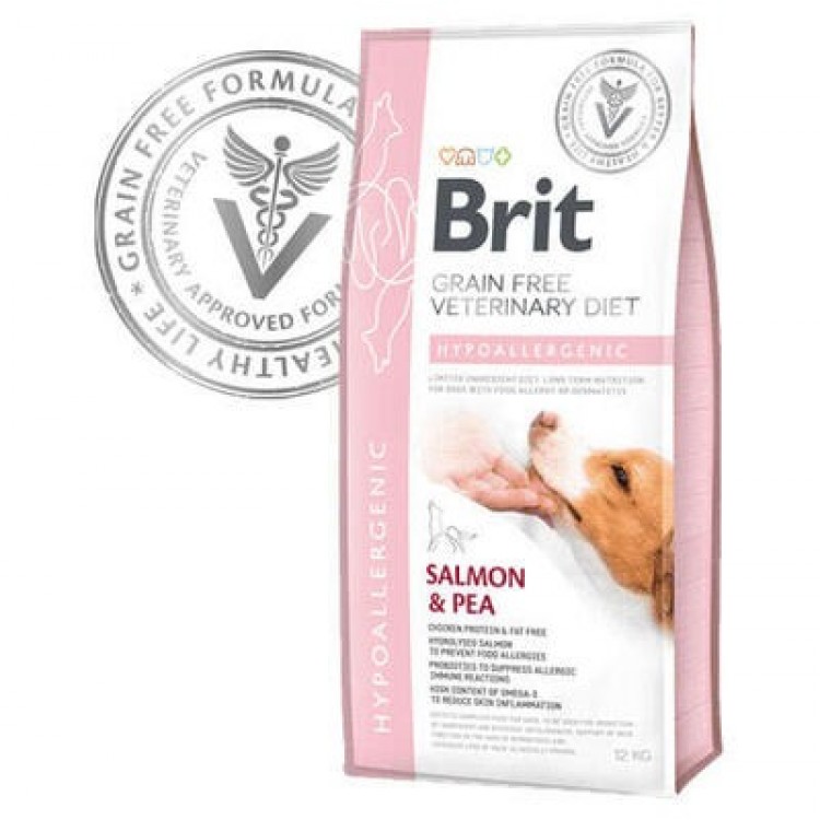 Brit Veterinary Diets Hypoallergenic Tahılsız Somon Bezelye Köpek Maması 12 Kg