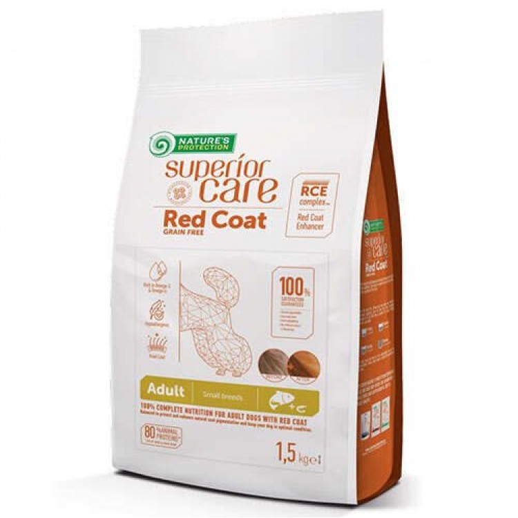 Natures Protection Superior Care Red Coat Küçük Irk Somonlu Kızıl Köpek Köpek Maması 10kg